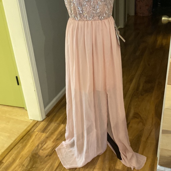 COPY - NWT blush pink sparkling evening dress - Size 3 - Picture 4 of 6
